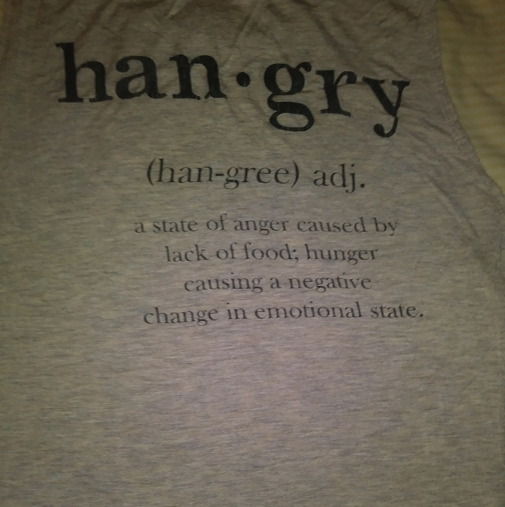 "Hangry" Definition Sleeveless Top - Picture 3 of 3